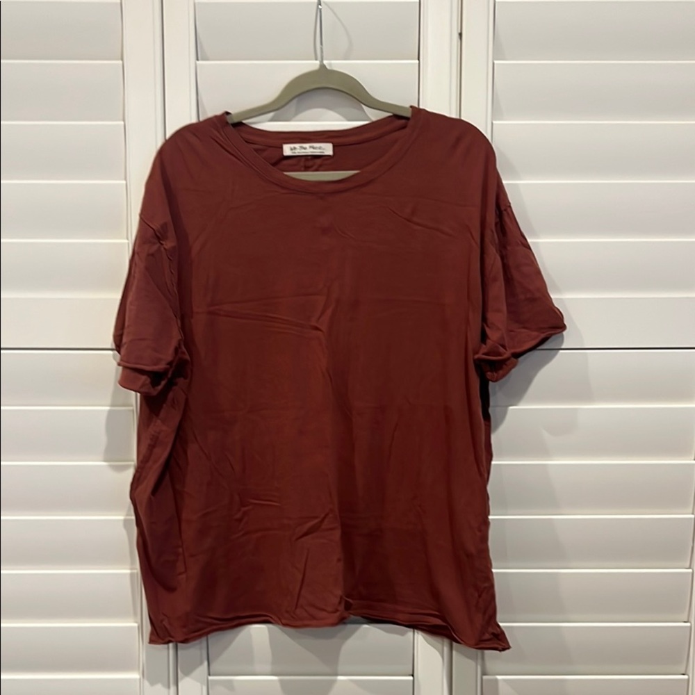 Free People rust color Nina Tee size large